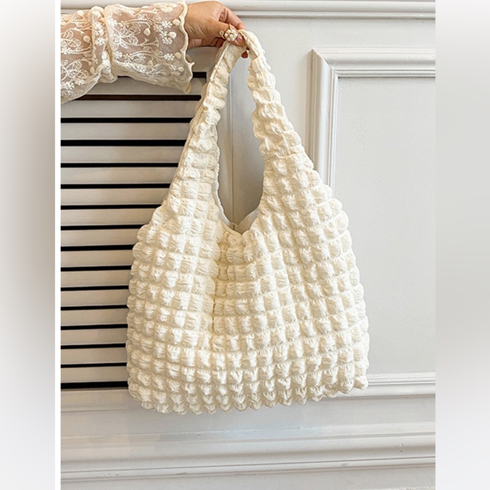 Elegant Ivory Textured Women's Bag